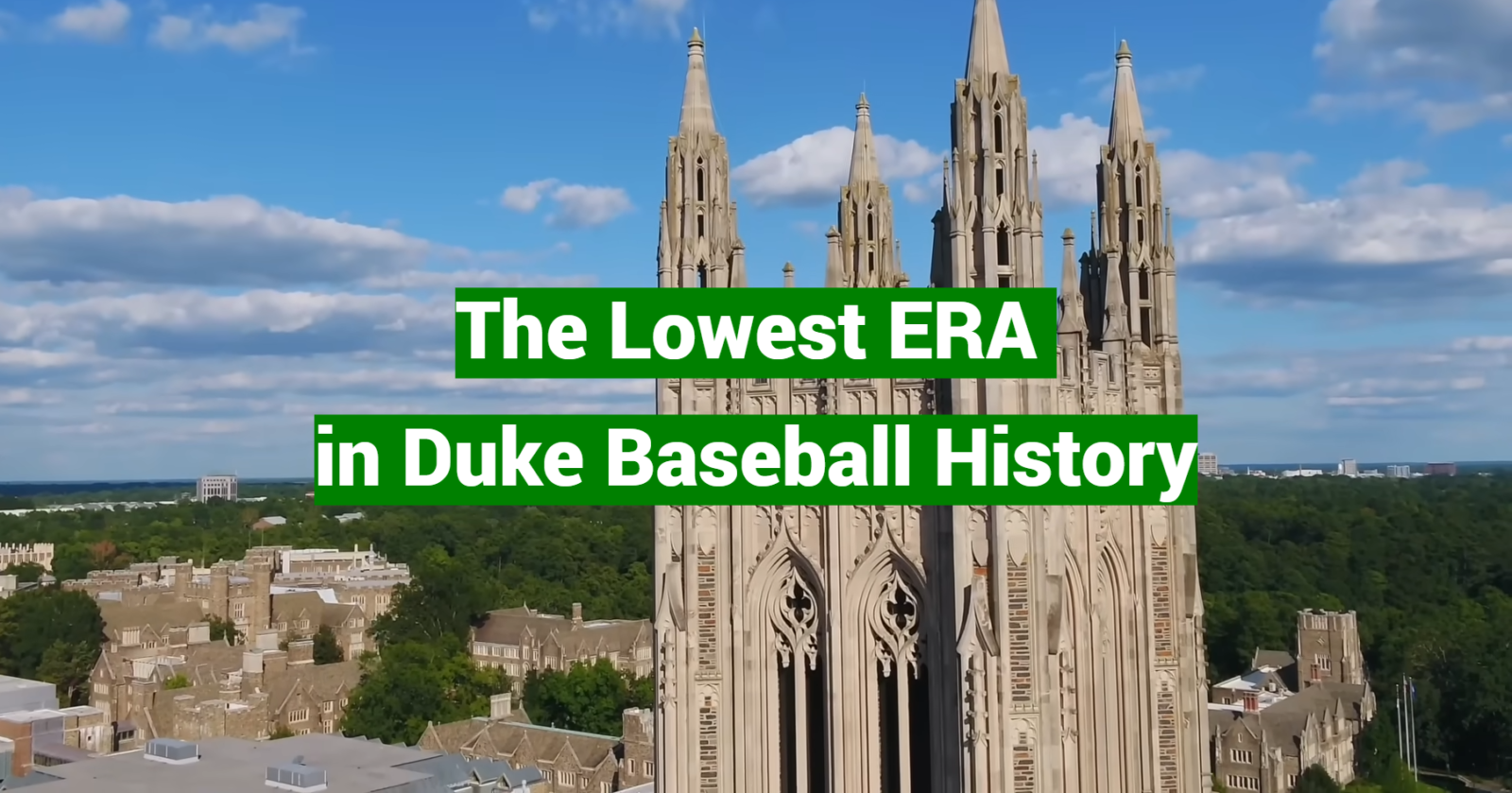 The Lowest ERA in Duke Baseball History