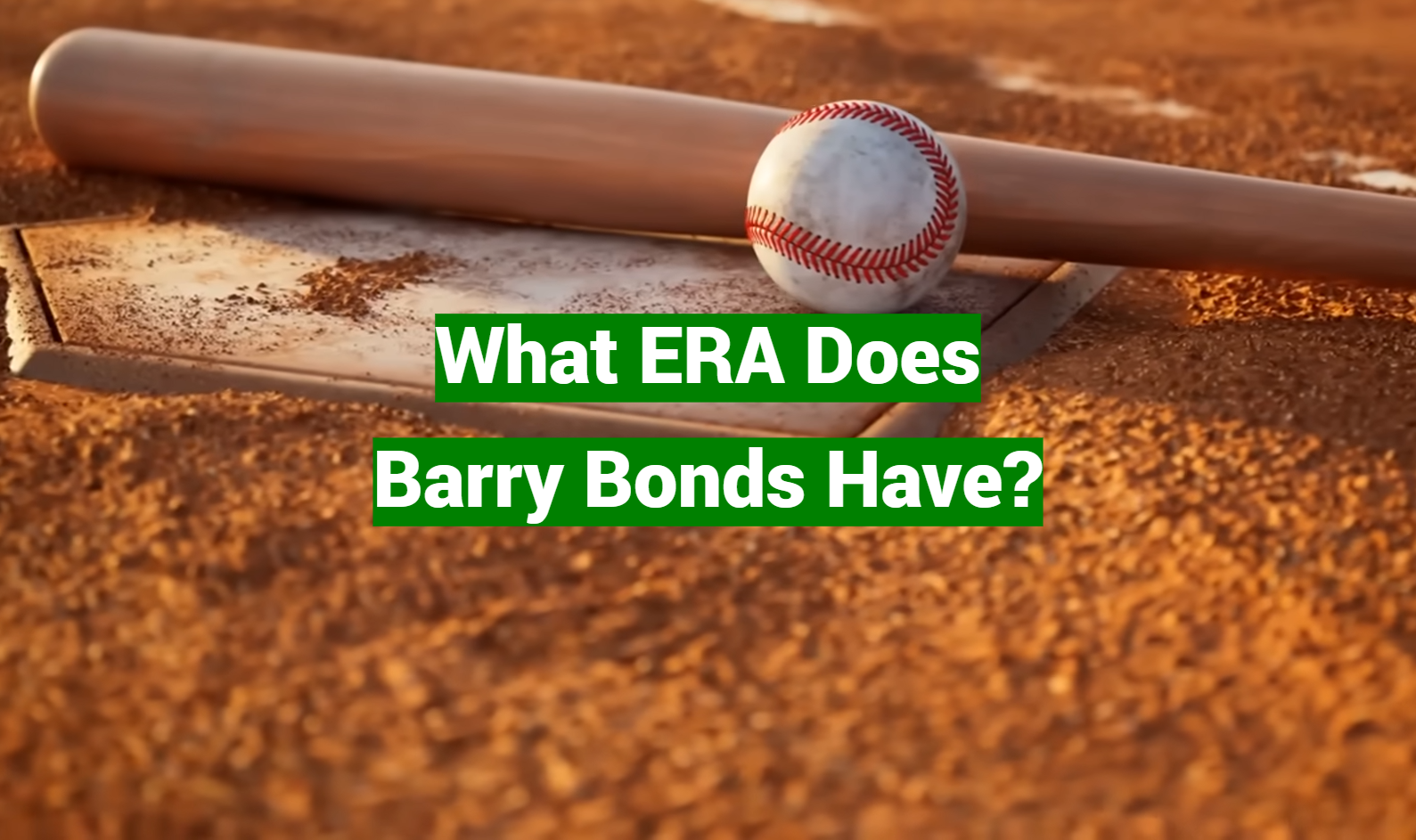 What ERA Does Barry Bonds Have?