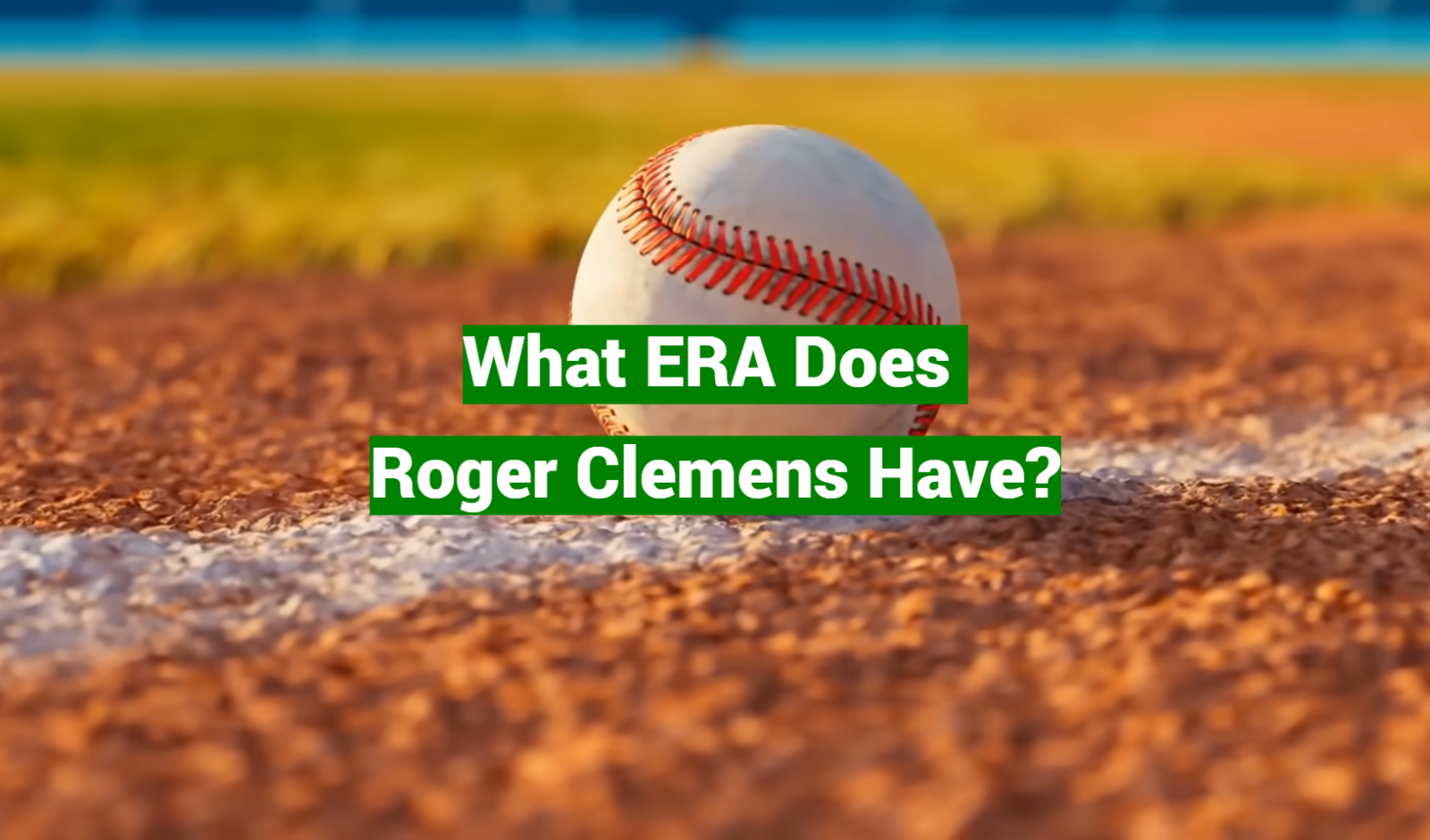 What ERA Does Roger Clemens Have?